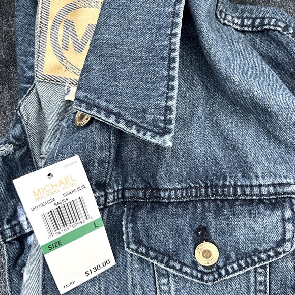 MICHAEL Michael Kors Riviera Blue Denim Jacket - Picture 2 of 8